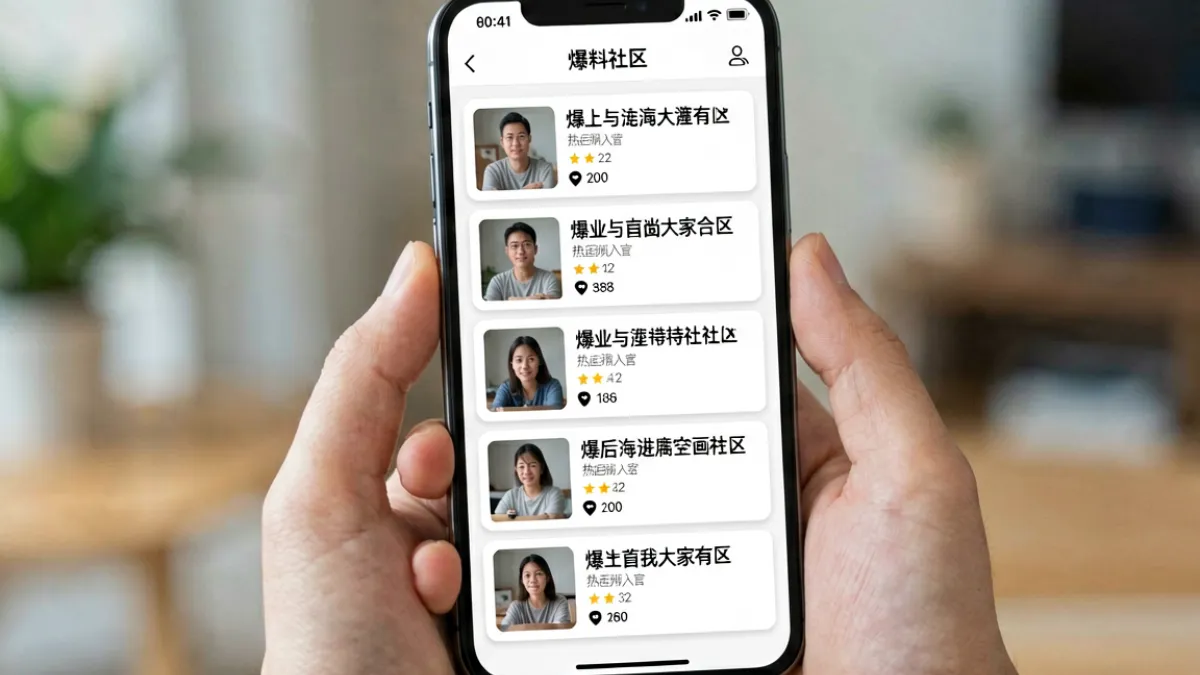手机屏幕上显示51吃瓜热门帖子列表，用户正在浏览最新爆料内容